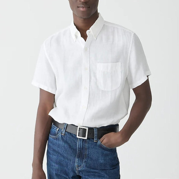 NWT J. Crew Baird McNutt Irish Linen Shirt White XL - Picture 1 of 9